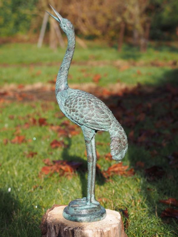 Bronzefigur Vogel REIHER1, Bronzefigur, Bronzetier
